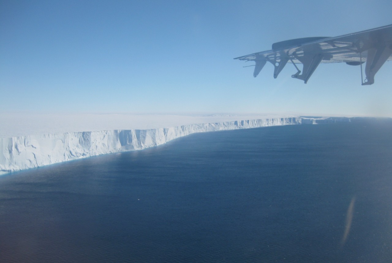 The ice front near the Thwaites Glacier that is part of the Western Antarctic Ice Sheet - photo credit - Denise Holland.JPG