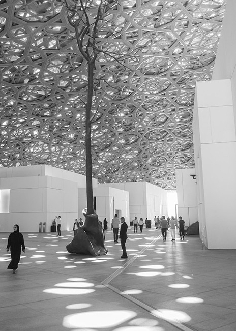 The Louvre Abu Dhabi is an art and civilization museum, located in Abu Dhabi, United Arab Emirates