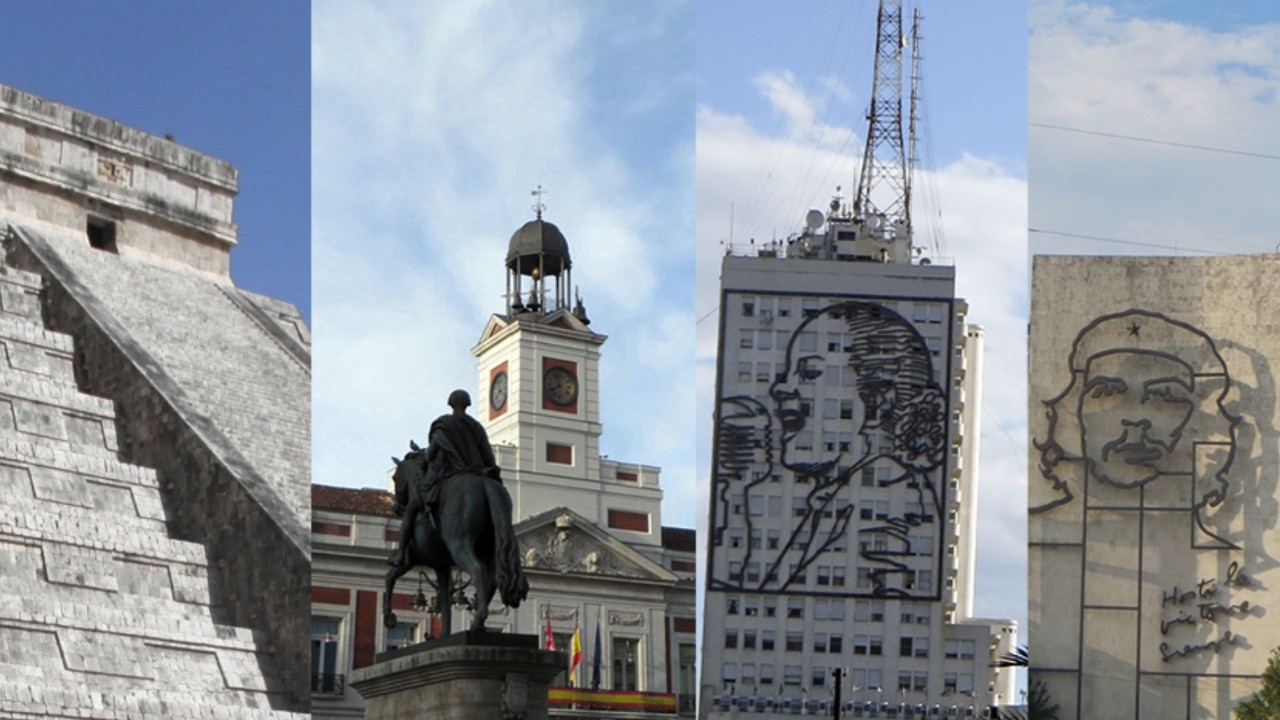 Photo: Chichen Itza (Mexico), Madrid, Buenos Aires, and Havana