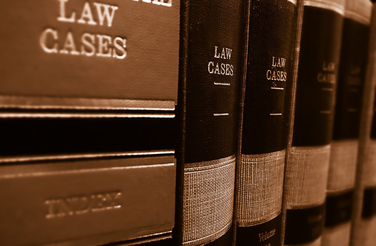 Color picture of law books. 