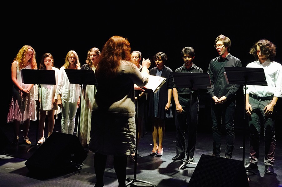 NYUAD Vocal Ensemble directed by Professor Clare Lesser.