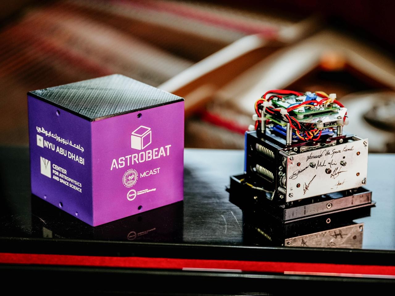 Nanolab Astrobeat module hull and core side by side. 