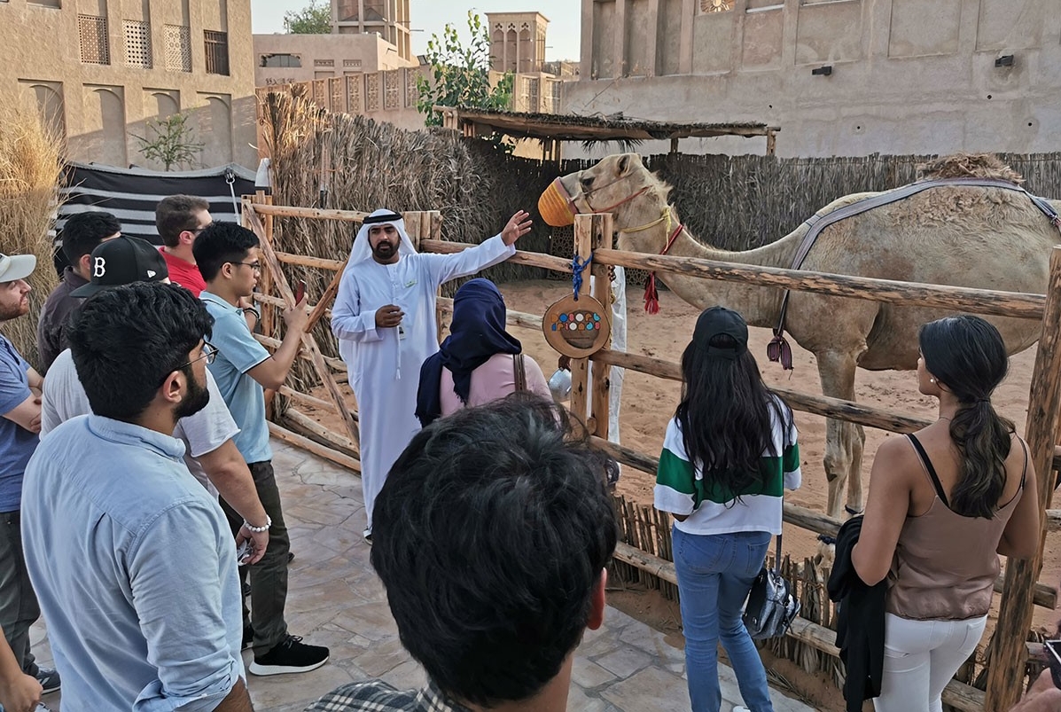 Visiting undergraduate students visited the Sheikh Mohammed Centre For Cultural Understanding in Dubai. 