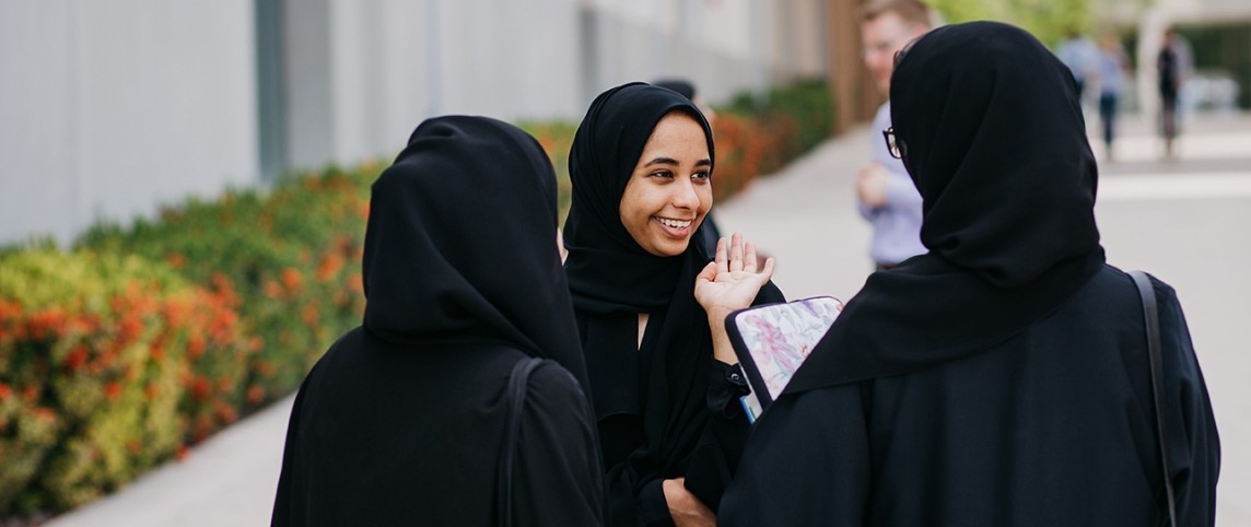 NYU Abu Dhabi Emirati students socializing