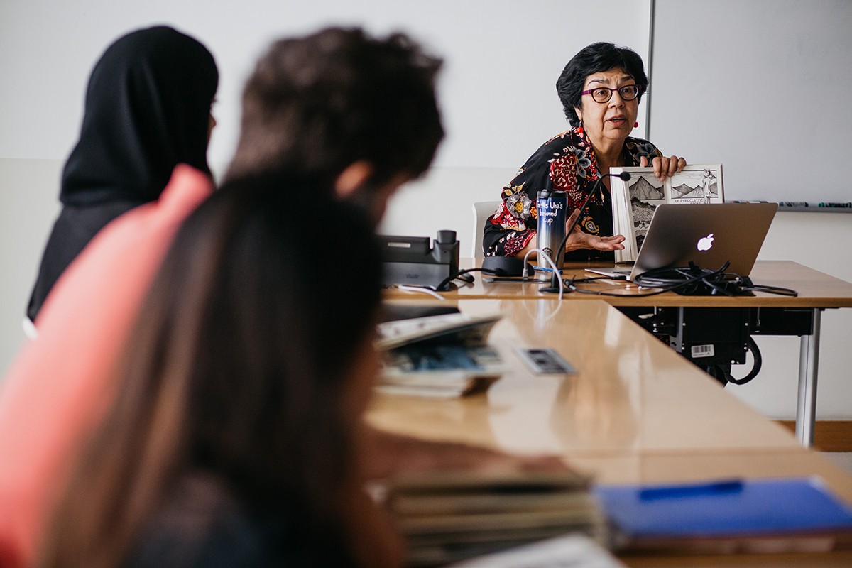 Class with Professor Una Chaudhuri