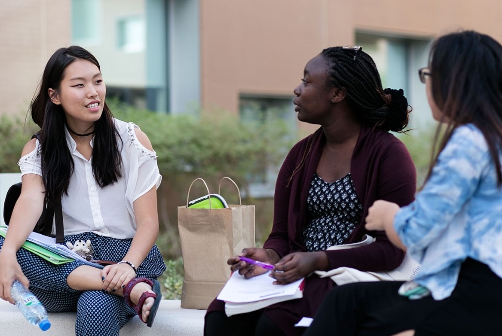 ABU DHABI, UNITED ARAB EMIRATES, November 10, 2015:

Students relax and socialize as they catch up with other students around the NYU Abu Dhabi campus on Saadiyat Island.  

(Photo / Silvia Razgova - Philip Cheung)