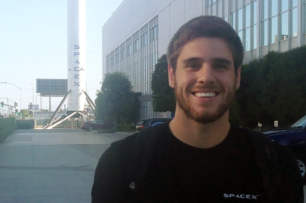 Daniel Carelli, Class of 2018, was an intern at an aerospace manufacturer and space transport company, SpaceX, in Los Angeles.