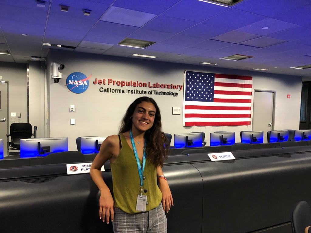 Ingie Baho, Class of 2021, at the Jet Propulsion Laboratory a NASA-owned institution at California Institute of Technology.