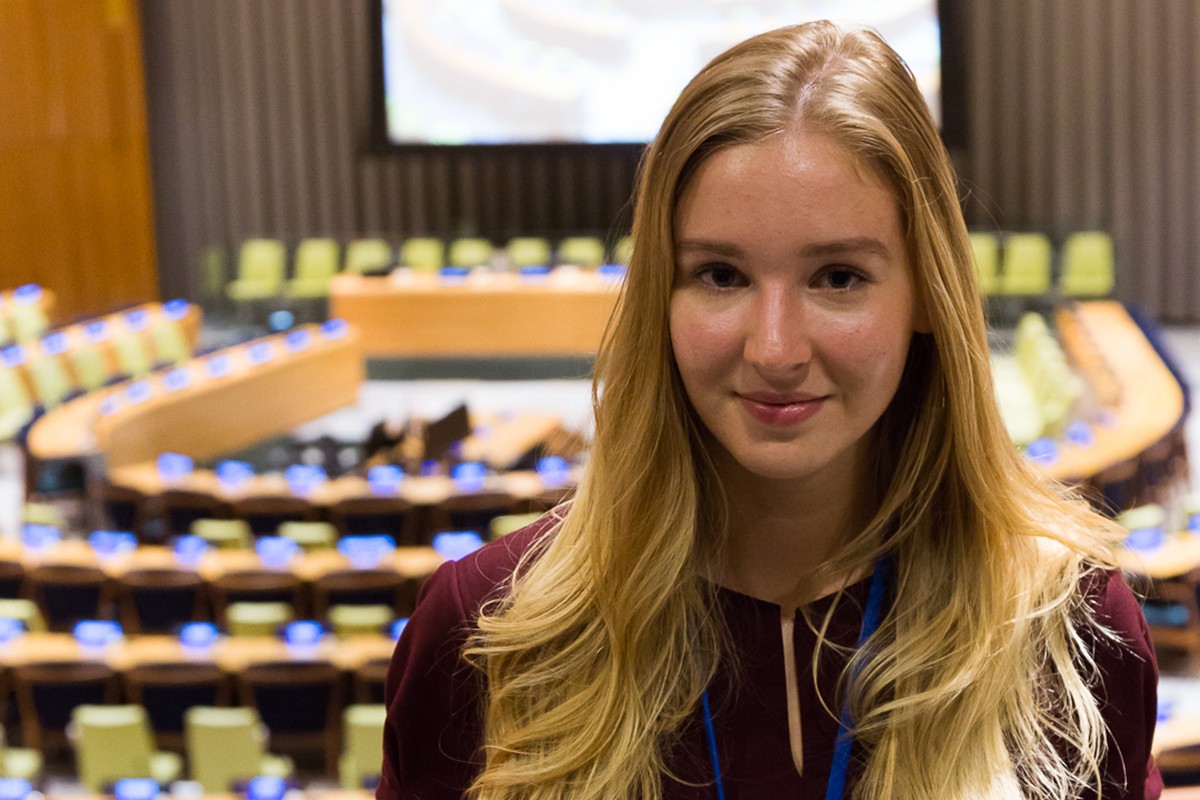 Keita Dicmane at her summer internship at the United Nations in New York.