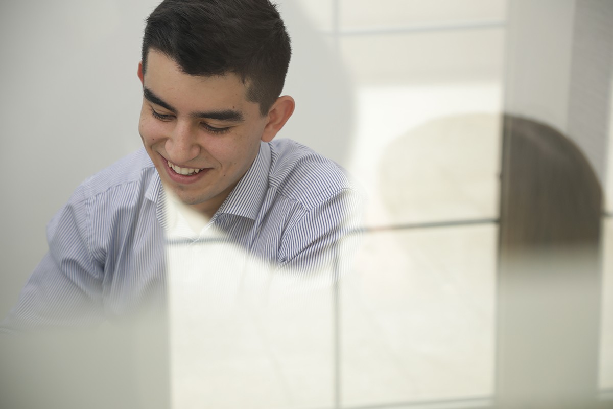 Luis Quesada, Class of 2020, at his summer internship at the Hedayah Center, Abu Dhabi.