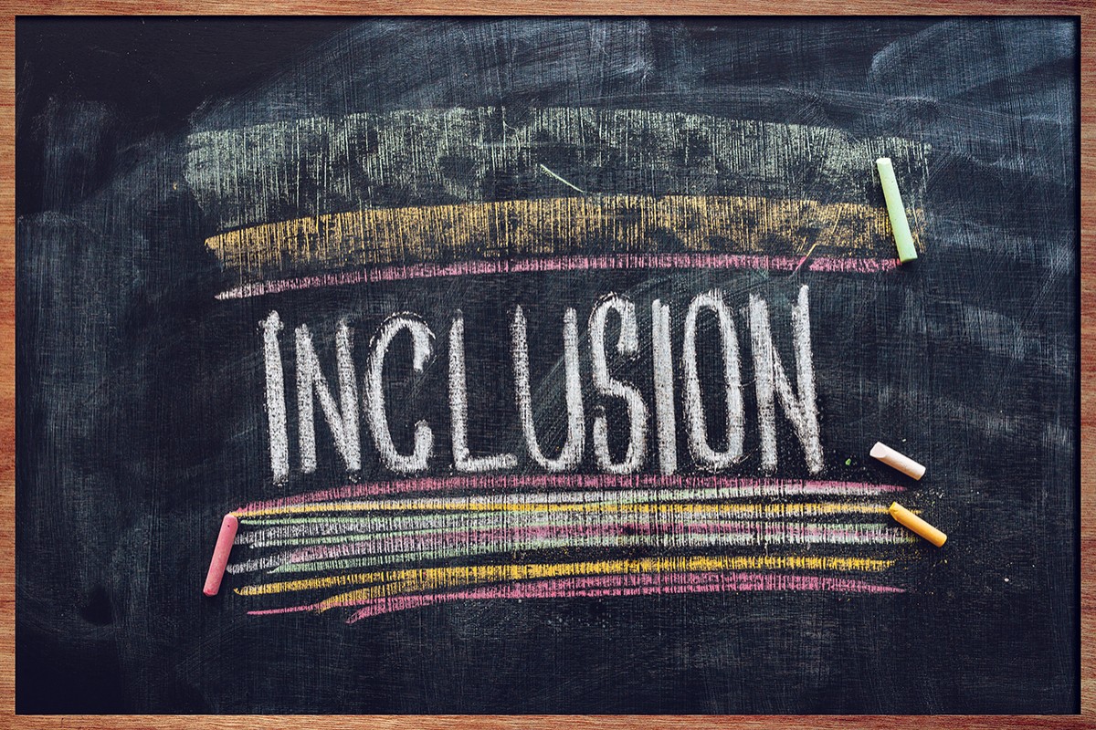 Inclusion written in chalk