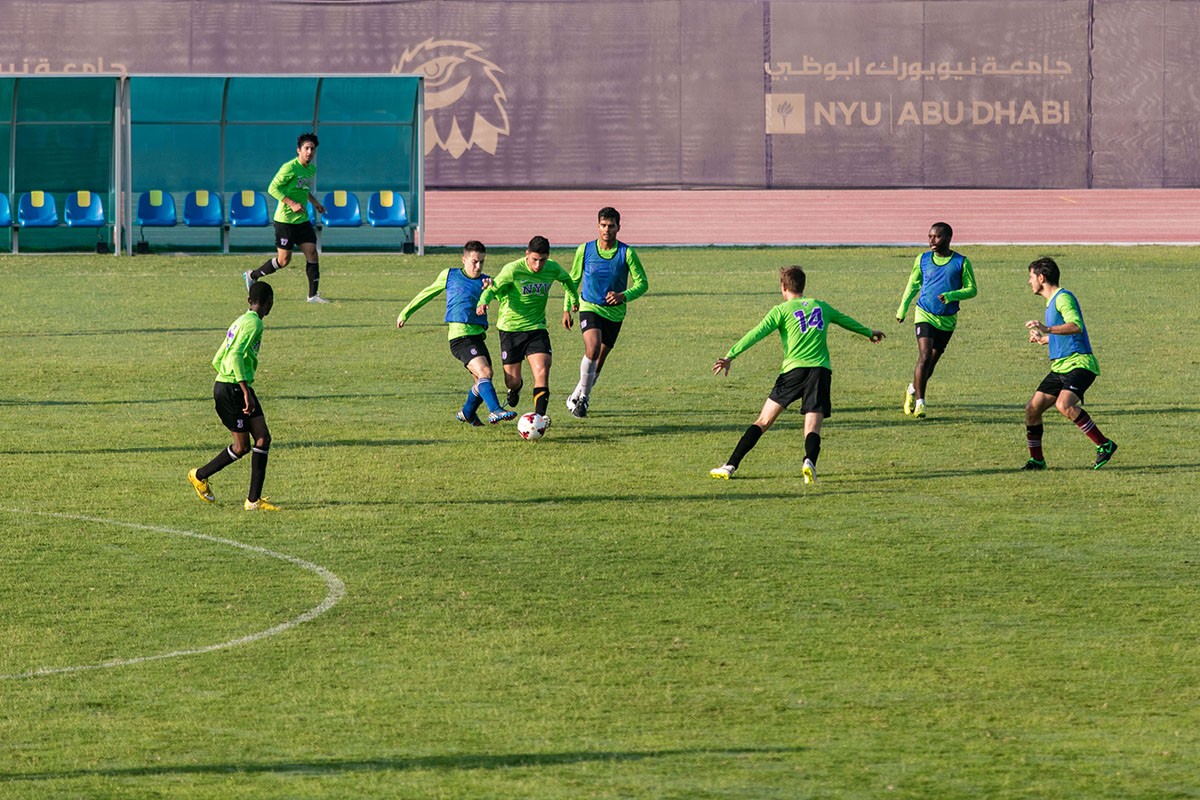 NYUAD offers a full-sized, natural FIFA certified competition pitch used for football and rugby.