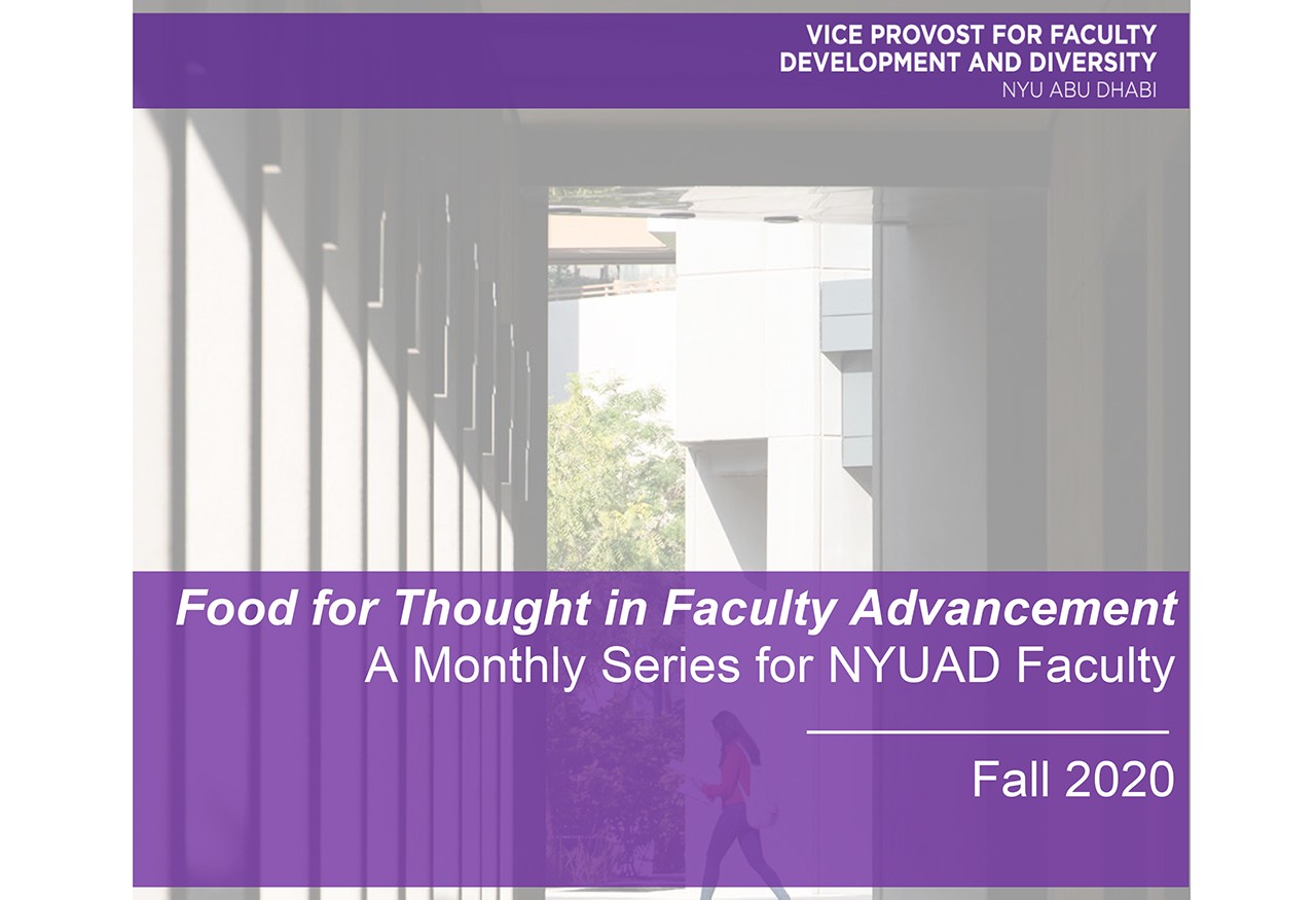Fall 2020 Food for Thought in Faculty Advancement Series Flyer
