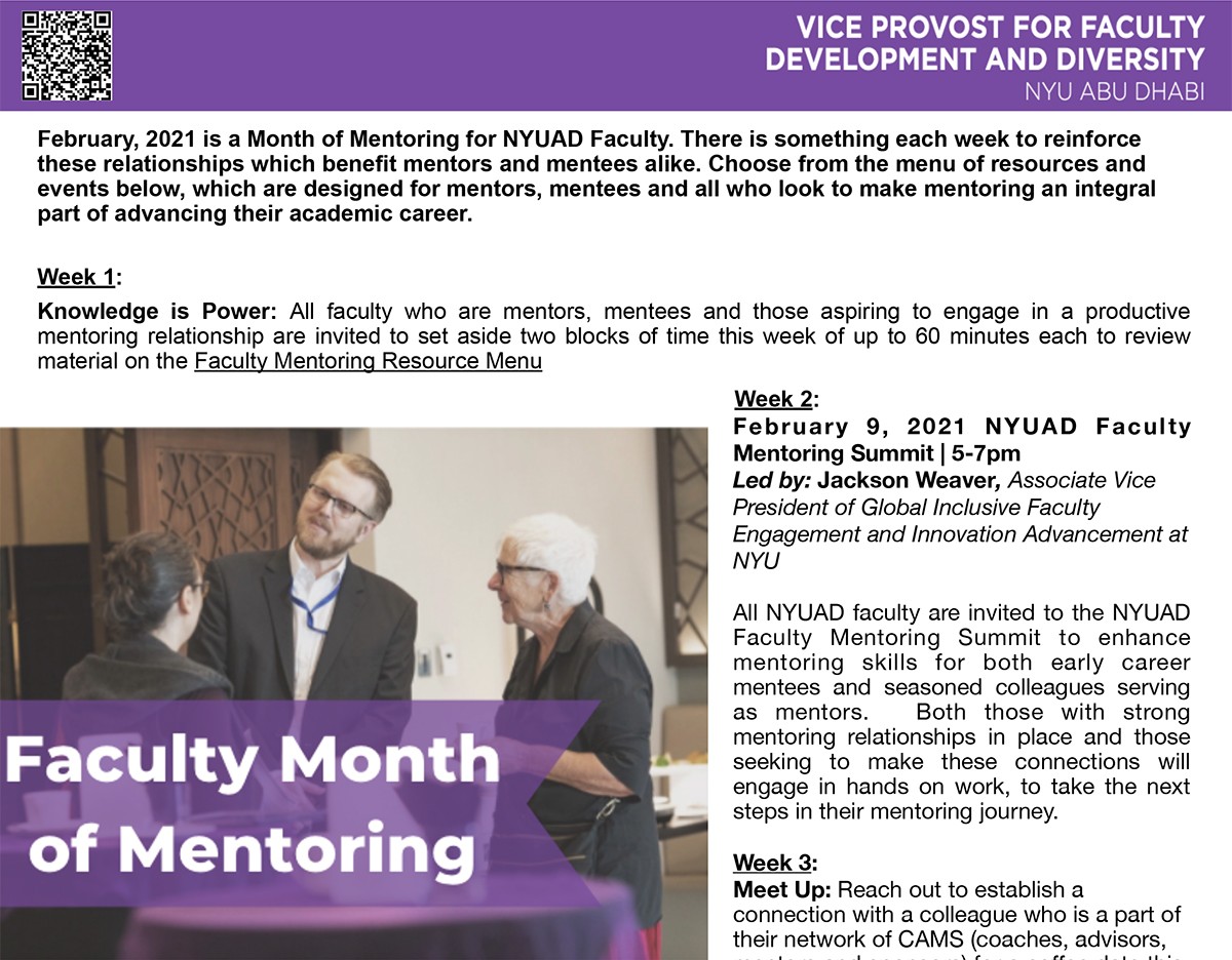 Faculty Month of Mentoring