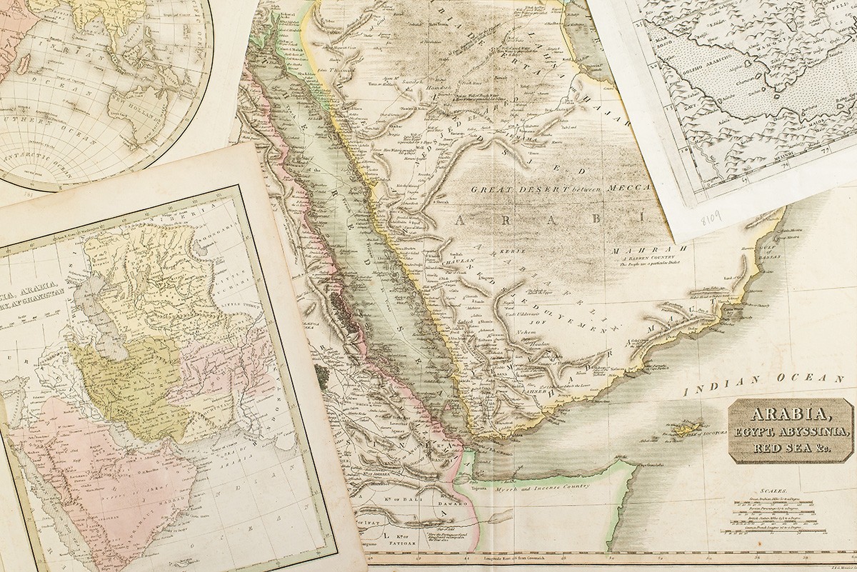 Map of Arabia, with the caption: Arabia, Egypt, Abyssinia, Red Sea, etc. Part of the NYUAD Library's Archives and Special Collections.