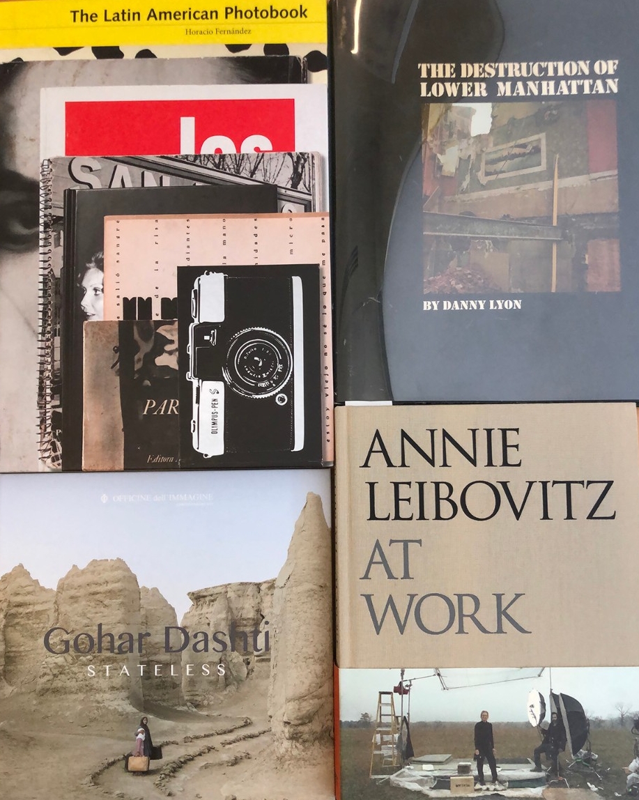 A sample of photobooks from the NYU Abu Dhabi Library's Archives and Special Collections.