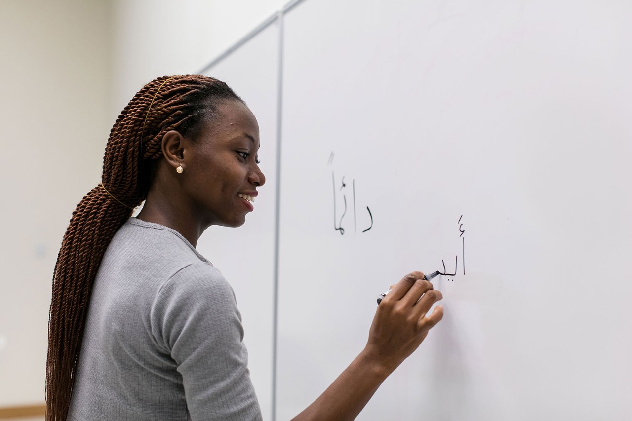 Student in Arabic Class