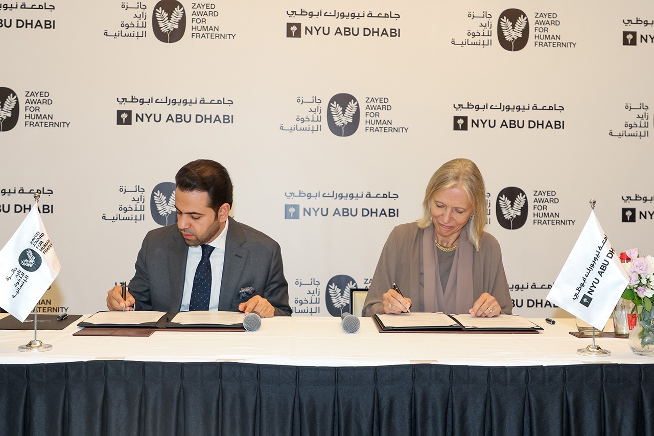 NYU Abu Dhabi and Zayed Award for Human Fraternity sign MoU