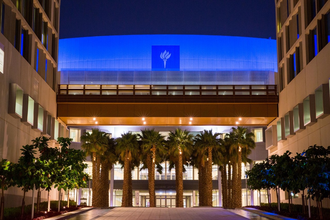 NYUAD supports the worldwide Light It Up Blue campaign for autism awareness.