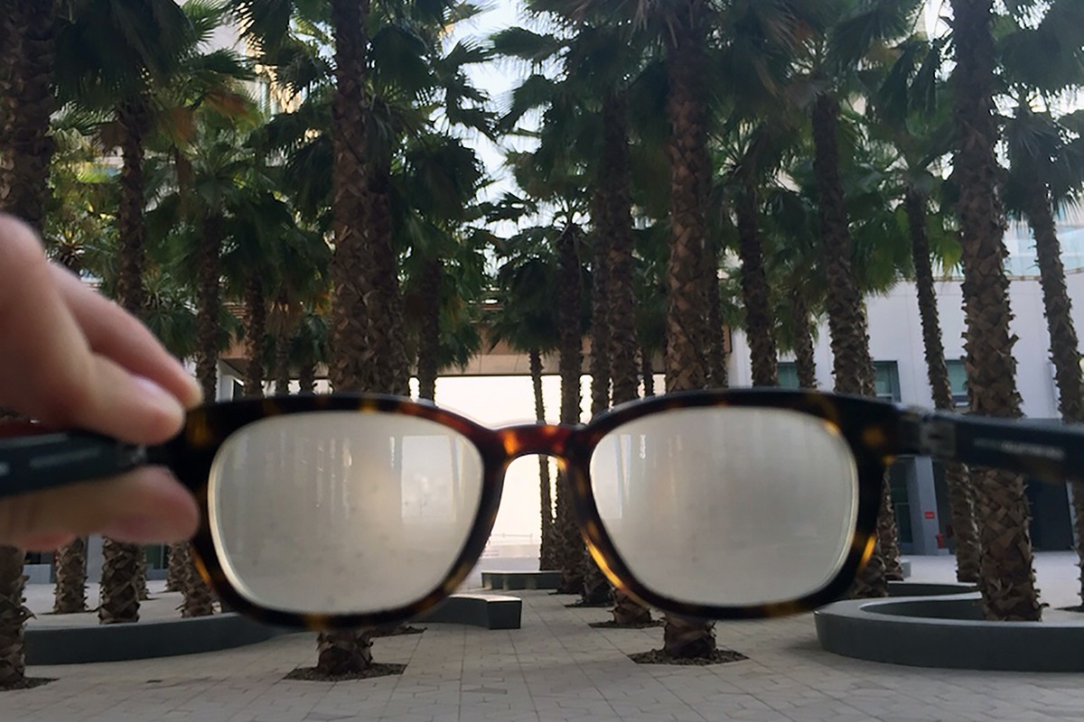 Glasses get foggy in the Abu Dhabi humidity.