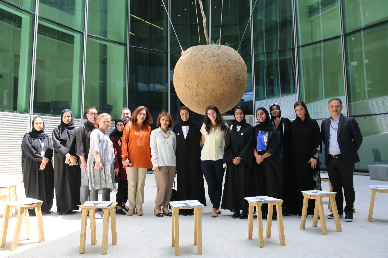 Her Excellency Noura Al Kaabi tours NYU Abu Dhabi’s performing and visual art spaces