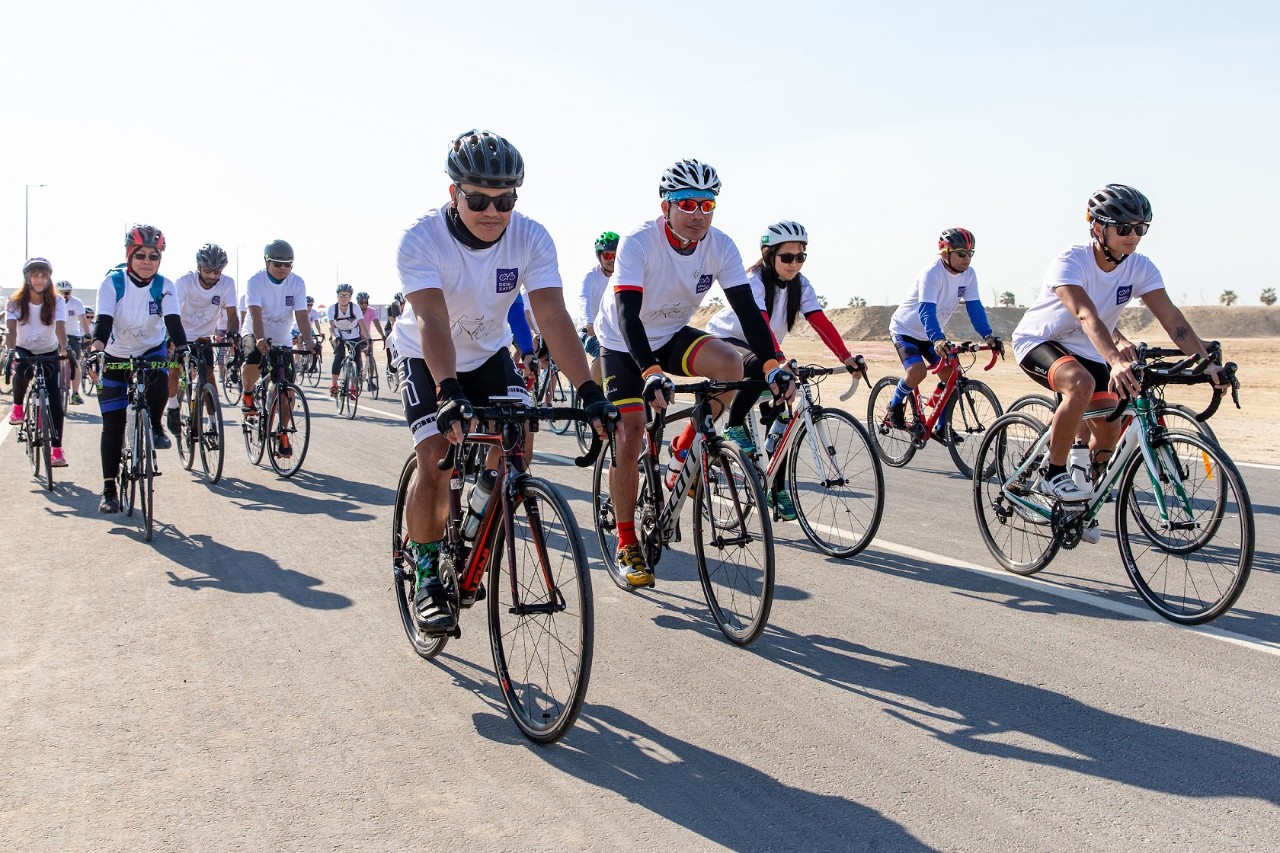 New York University Abu Dhabi's Ride for Zayed on Al Hudayriat Island in Abu Dhabi, United Arab Emirates