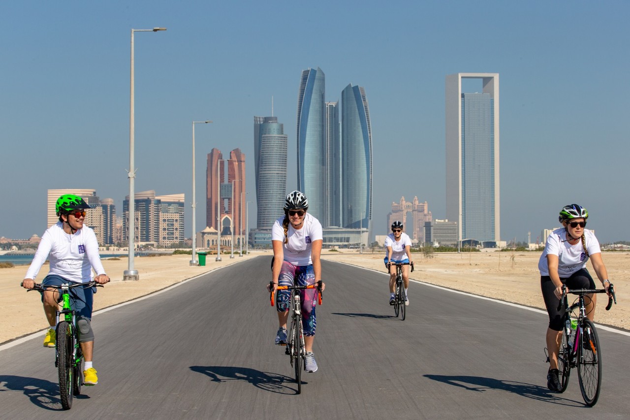 New York University Abu Dhabi's Ride for Zayed on Al Hudayriat Island in Abu Dhabi, United Arab Emirates