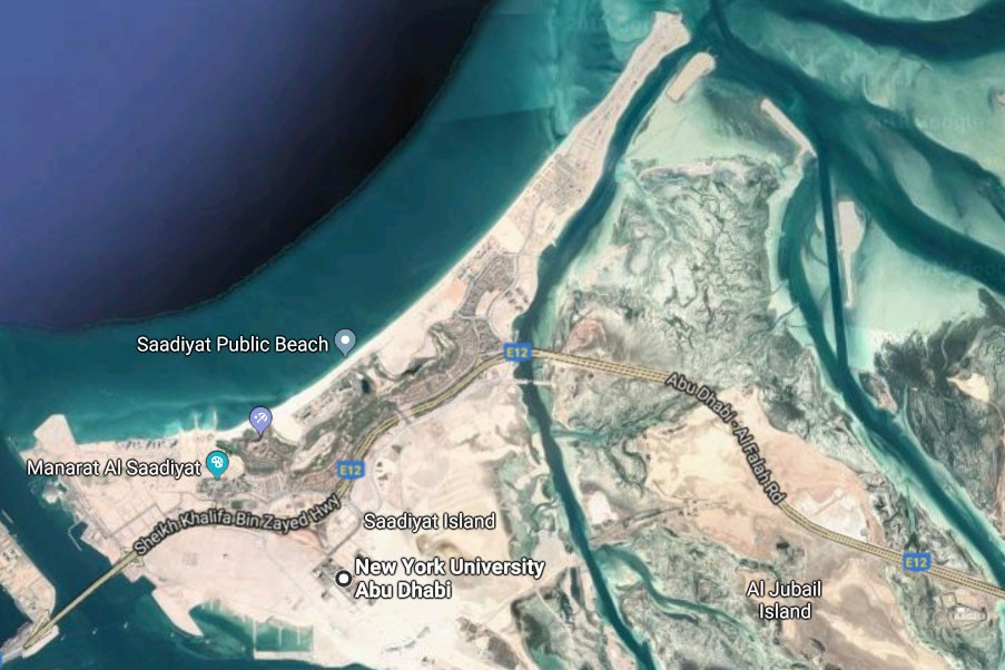 Saadiyat Public Beach is part of the long stretch of nesting ground for hawksbill turtles. NYU Abu Dhabi is not far from it. 