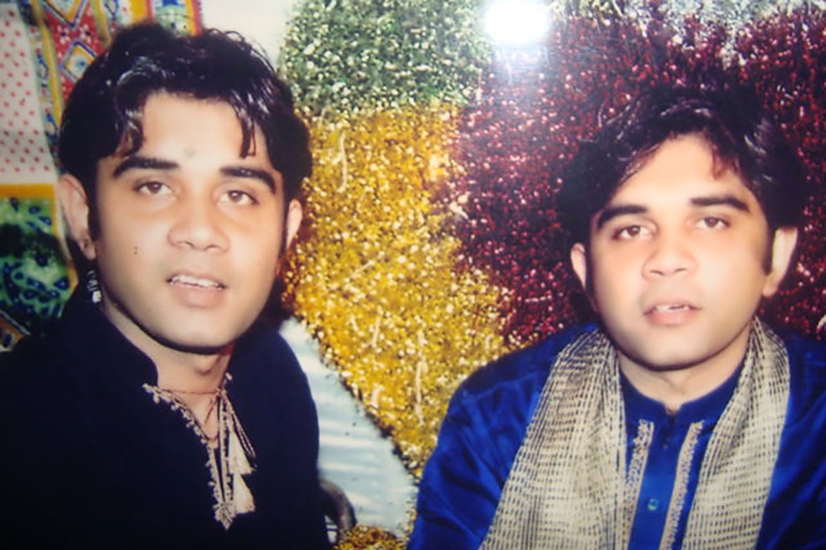 Nadeem Asad, left, and Naeem Asad, right, at Naeem’s wedding day in December 2004.