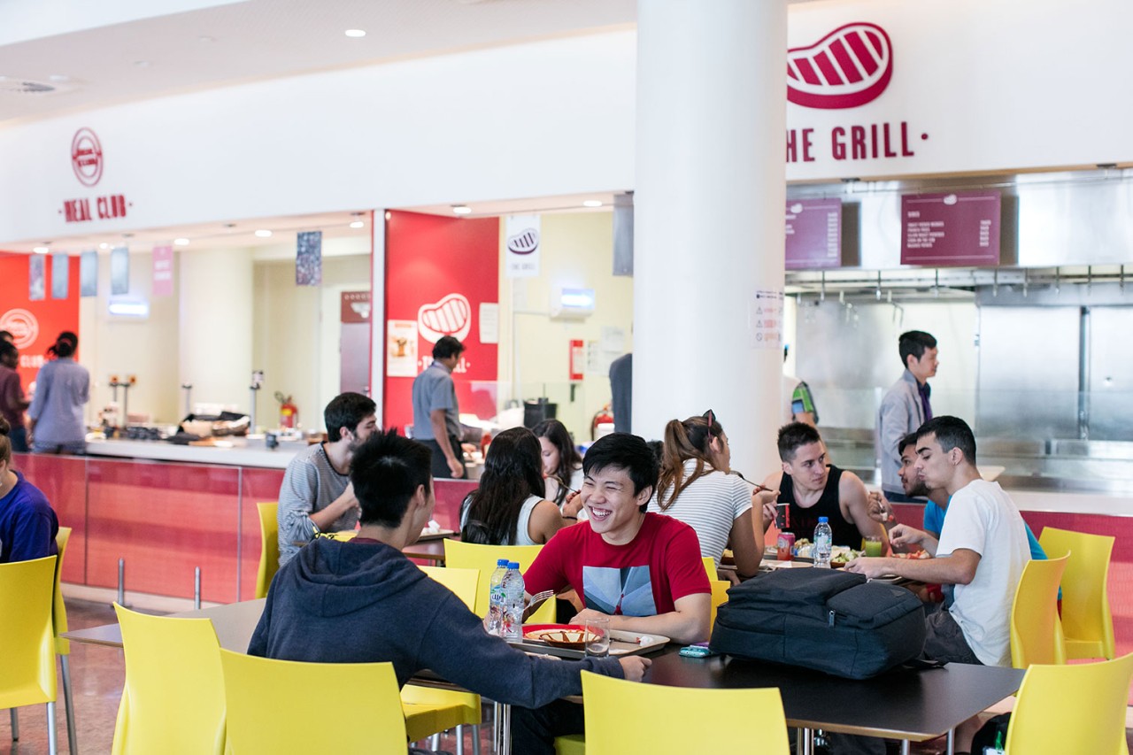 First year students love the grill section at the Campus East restaurant.