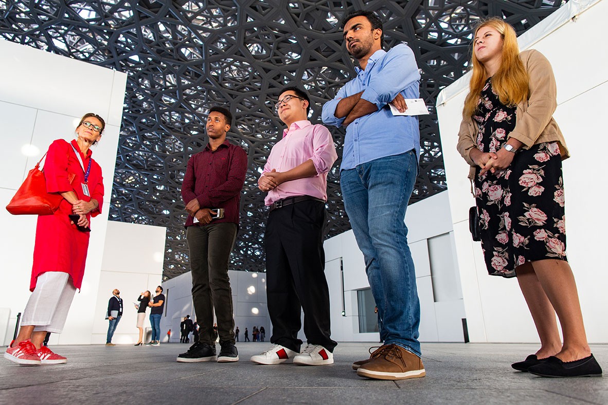 Students visit the Louvre Abu Dhabi.