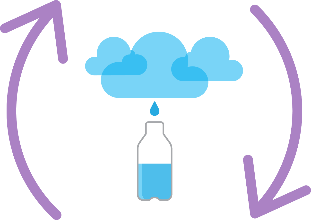 Atmospheric water generator icon.