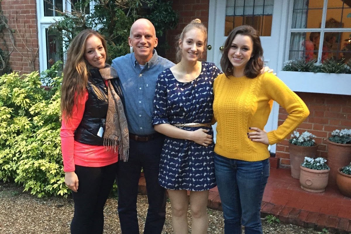 Wayne Young, Director of Wellness, second from left, with his daughters.