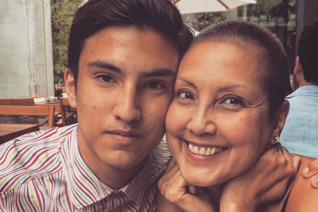 Sebastiano Pio Matera, Class of 2021, left, with his mother.