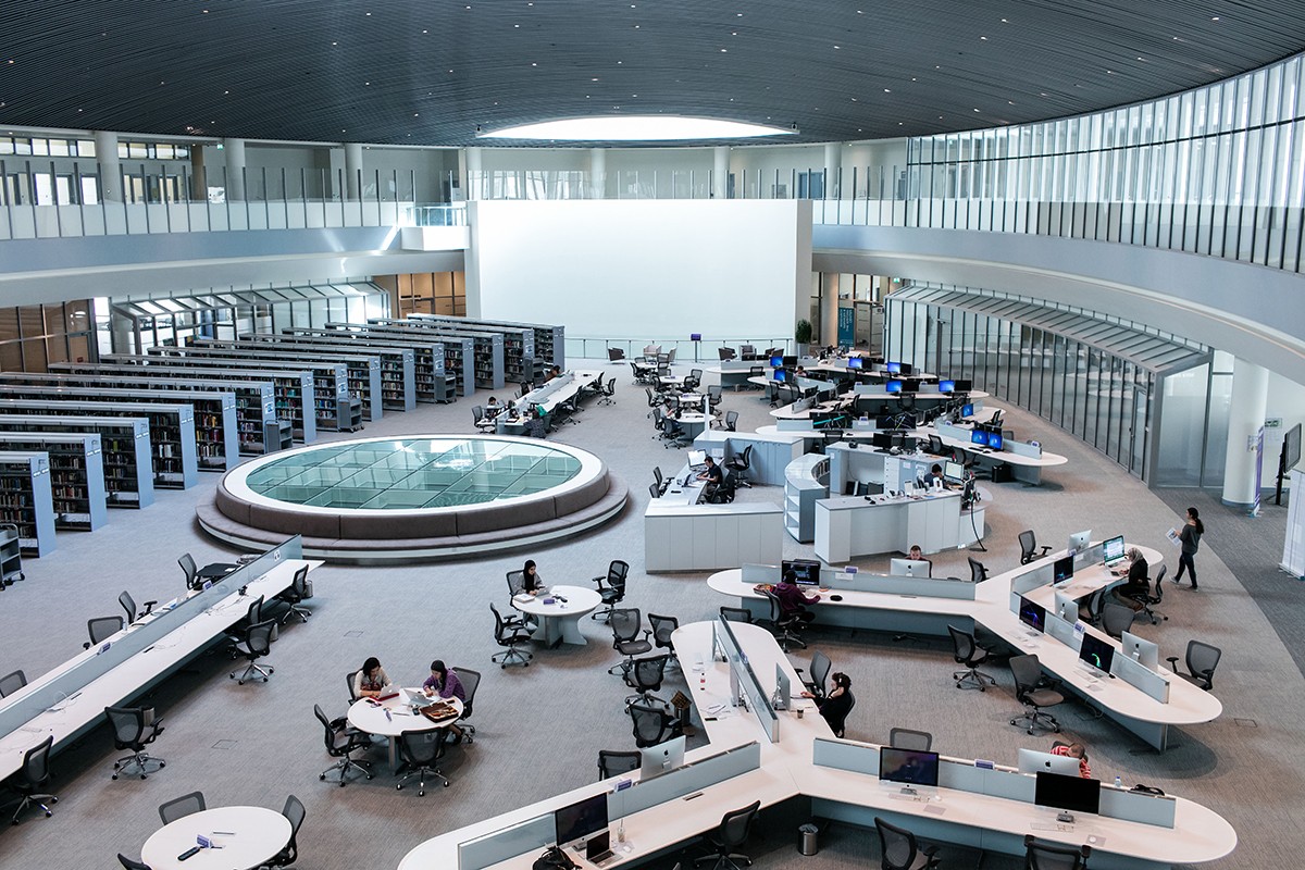 The library at NYU Abu Dhabi. 