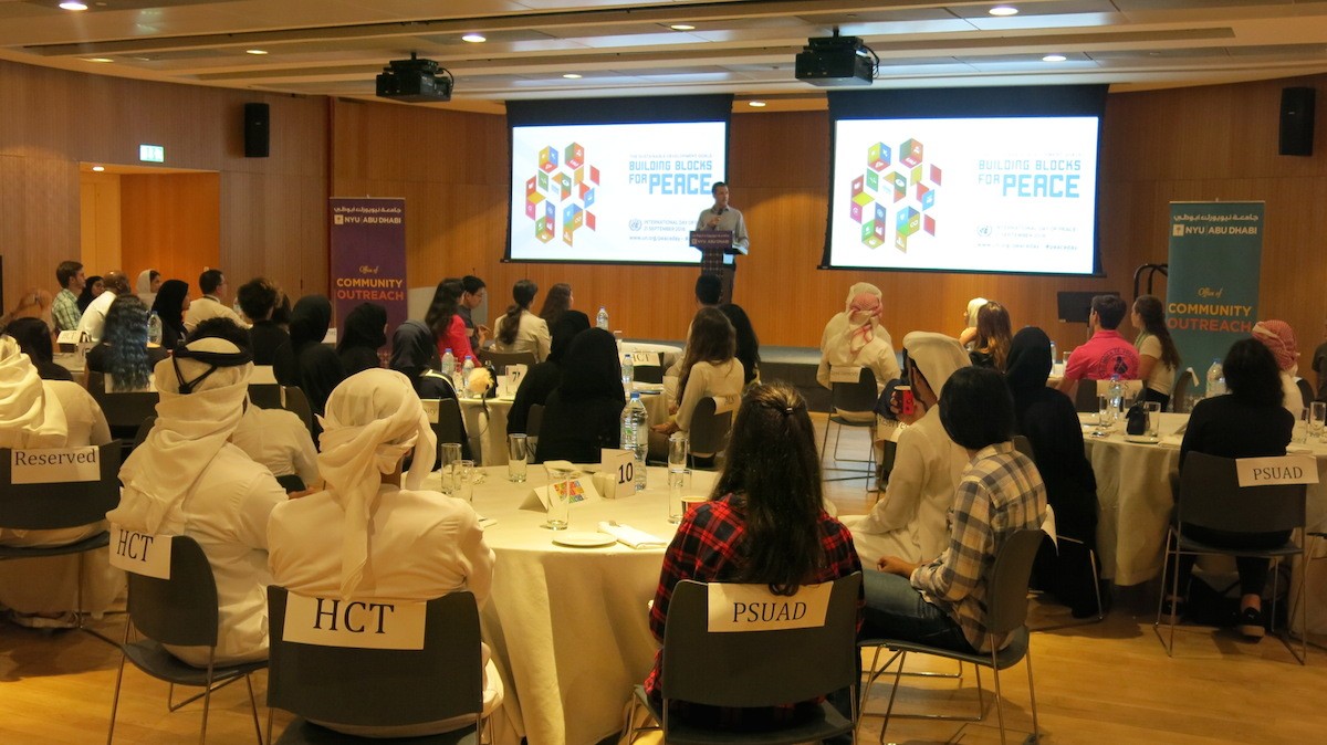 More than 60 UAE students gather at NYUAD for World Peace Day                      