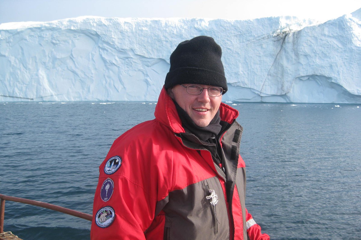 David Holland, mathematician and sea level expert, conducts research in Greenland.
