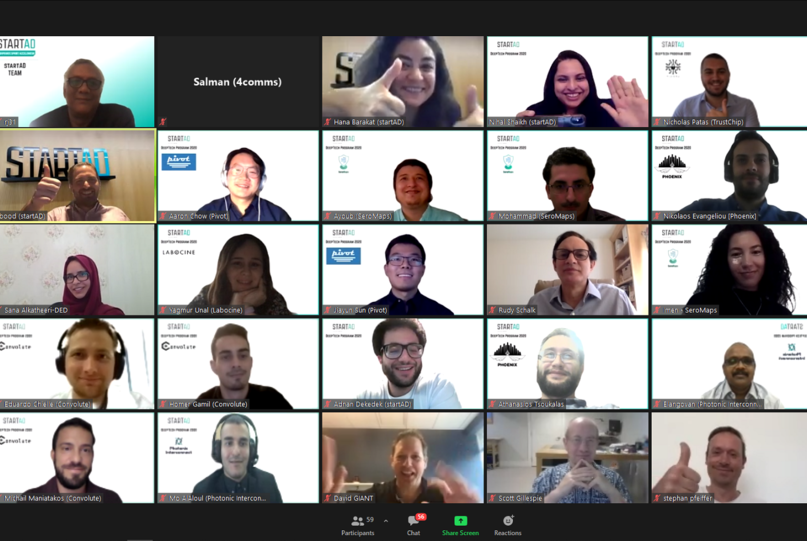 Group photo of all teams at virtual showcase day
