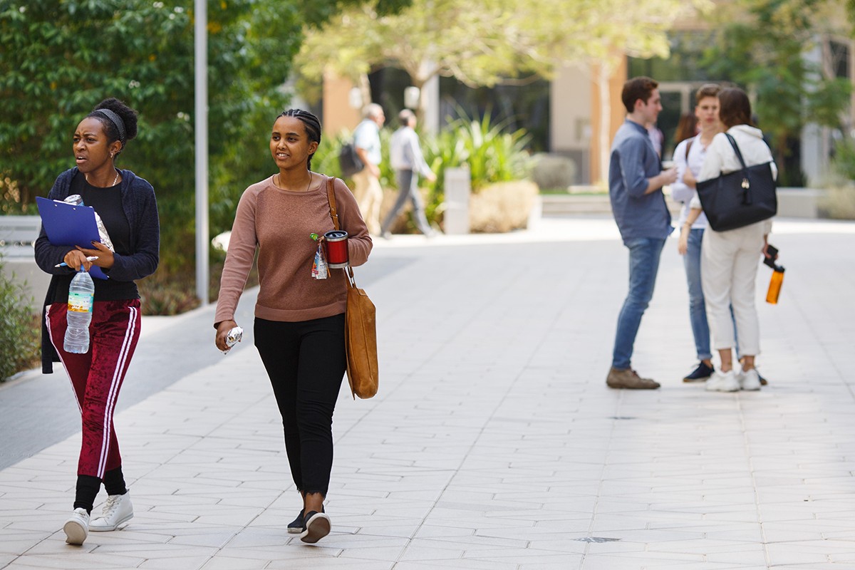 NYU Abu Dhabi students on campus.