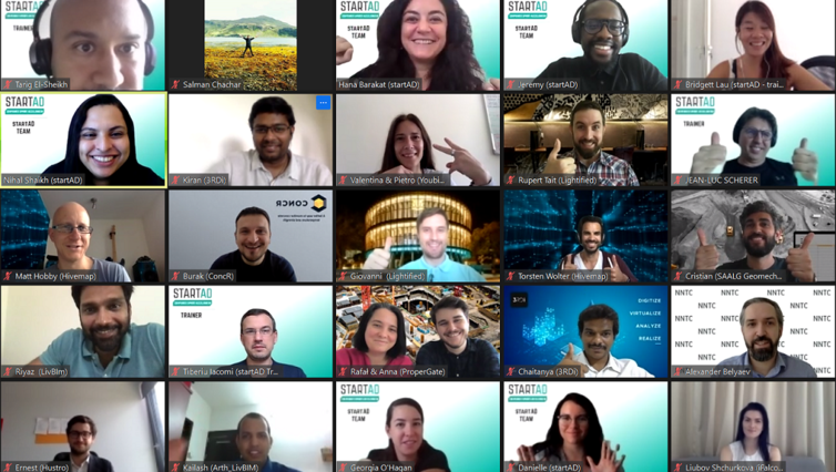 Participants at the startAD Corporate Sprint Accelerator virtual Showcase Day