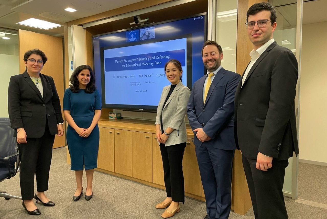 Professor Sujeong Shim after giving a research talk at International Monetary Fund.