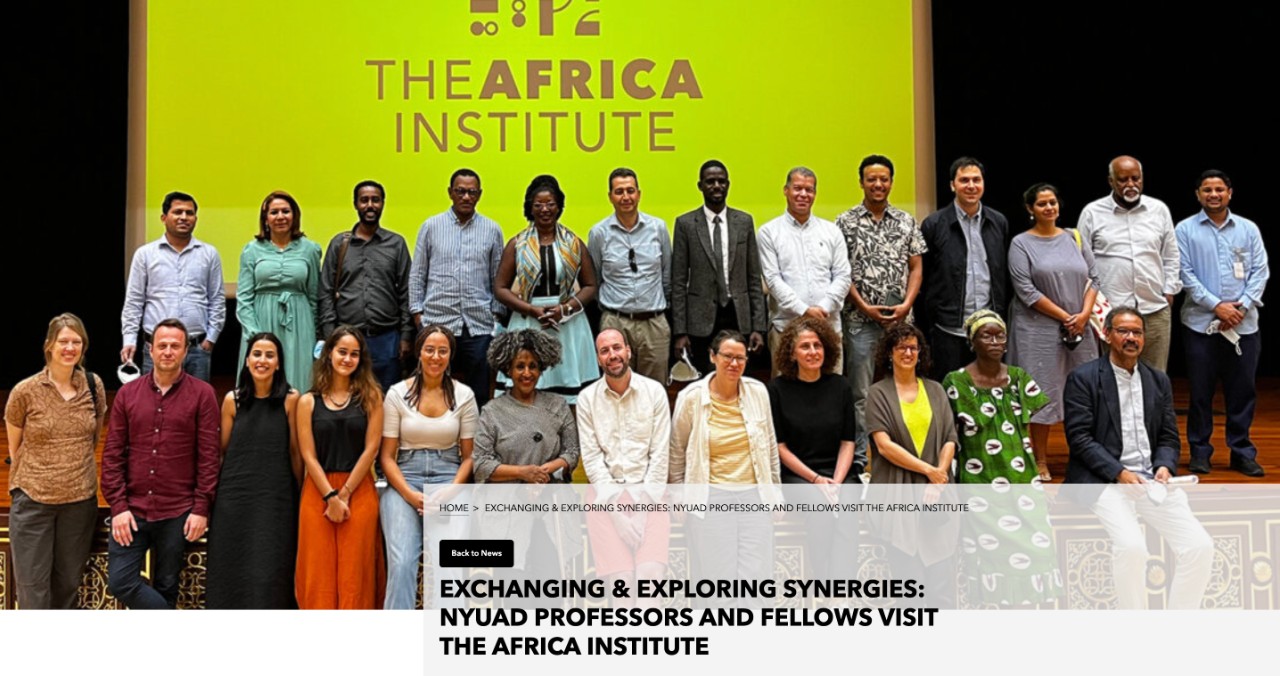 For the second day and final session of the "Go East, Young Artists: Creative Practice across the Middle East, North Africa, and Eastern Bloc, 1950s-1980s" workshop, NYUAD visiting professors, fellows and guests visited The Africa Institute in Sharjah.