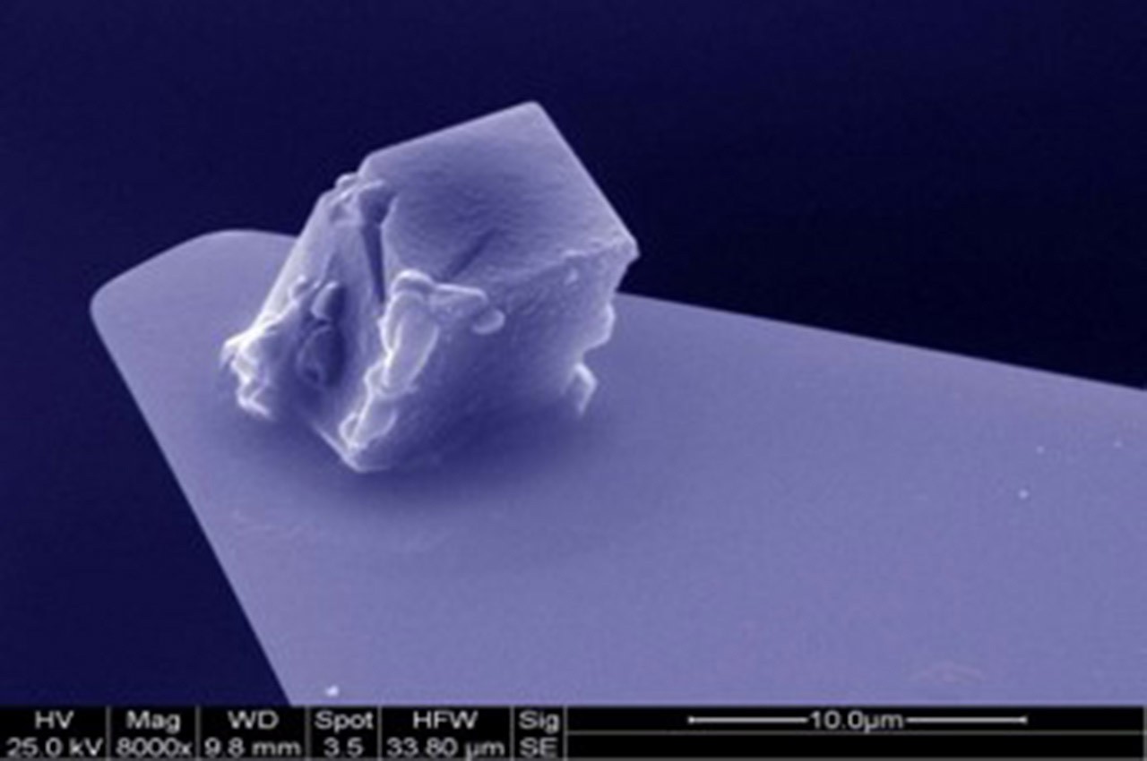 Microscopic image of Calcium Carbonate tip - Development of Anti-Scaling Membranes for Desalination