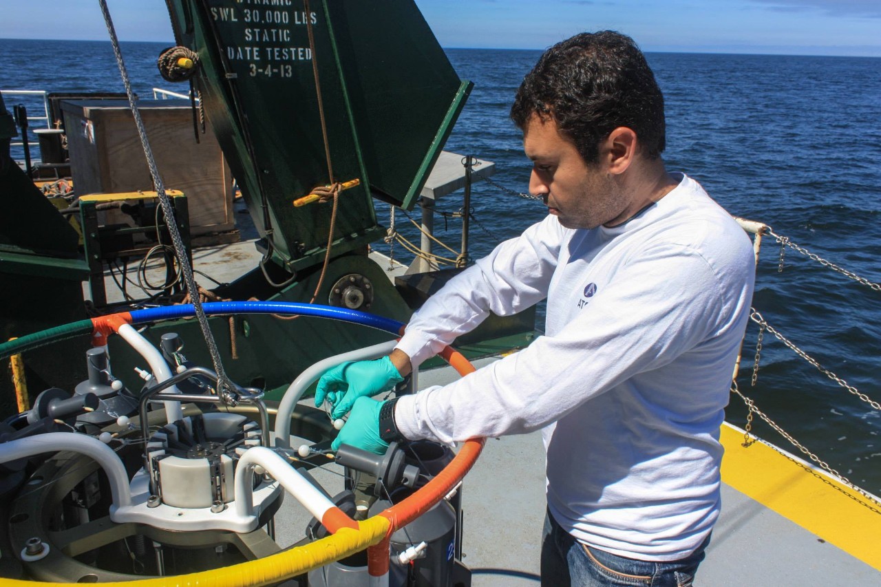 NYUAD Assistant Professor of Chemistry Shady Amin conducts ocean research to find out how millions of tiny organisms communicate with each other, and how those interactions help balance the ecosystem.