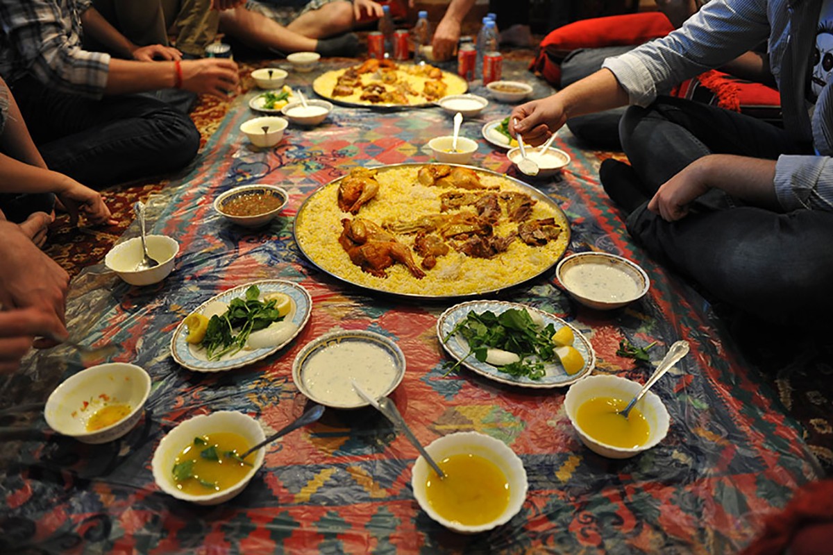 Enjoying an Arabic Meal