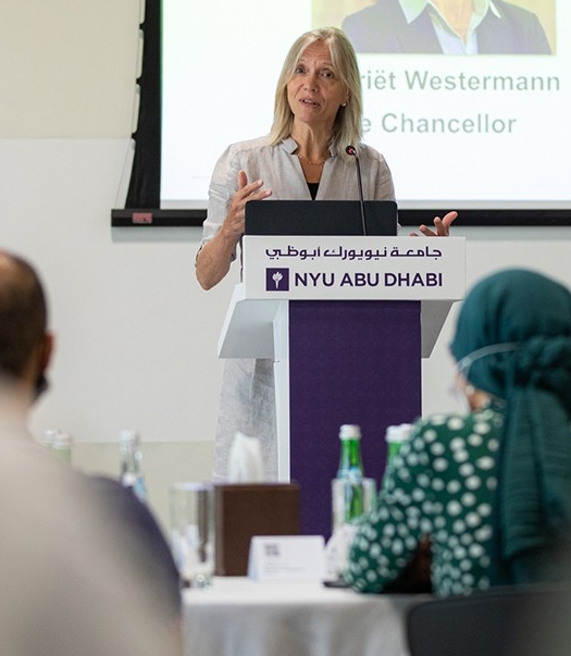 Mariët Westermann, NYU Abu Dhabi Vice Chancellor New Faculty Orientation.