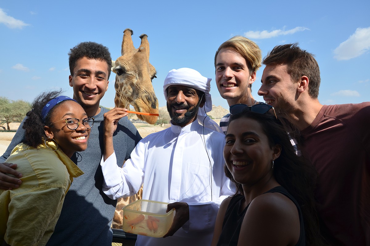 NYUAD students visit the oaisis and zoo in Al Ain.