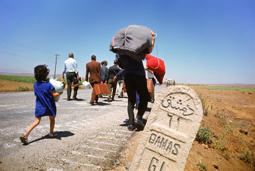 Israel. Syrian inhabitants from Quneitra (Golan Heights) leave from Damascus. 1967.