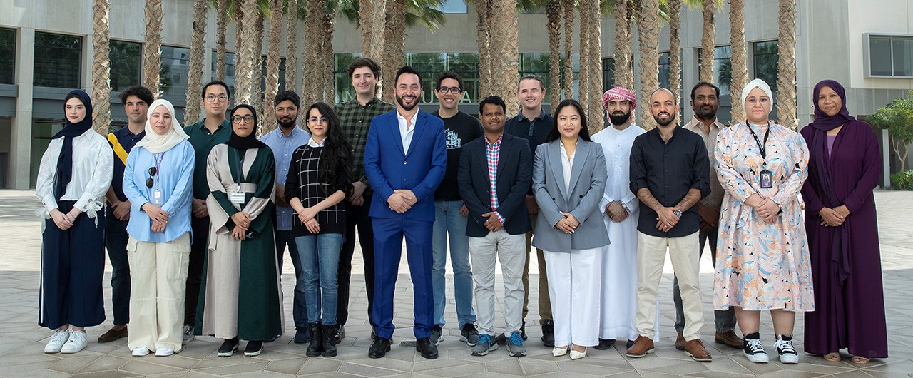 NYU Abu Dhabi Smart Materials Lab group photo.